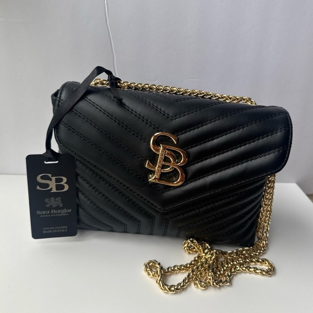 Black Quilted Crossbody Bag